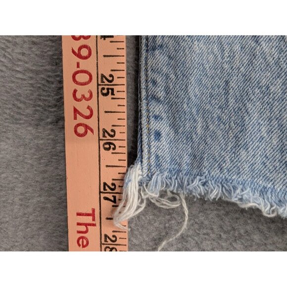 Levis Wedgie Icon Fit Jeans Womens 27 Light Wash High Rise Button Fly Raw Hem - Picture 7 of 16